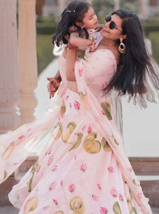 Lehenga with Lotus