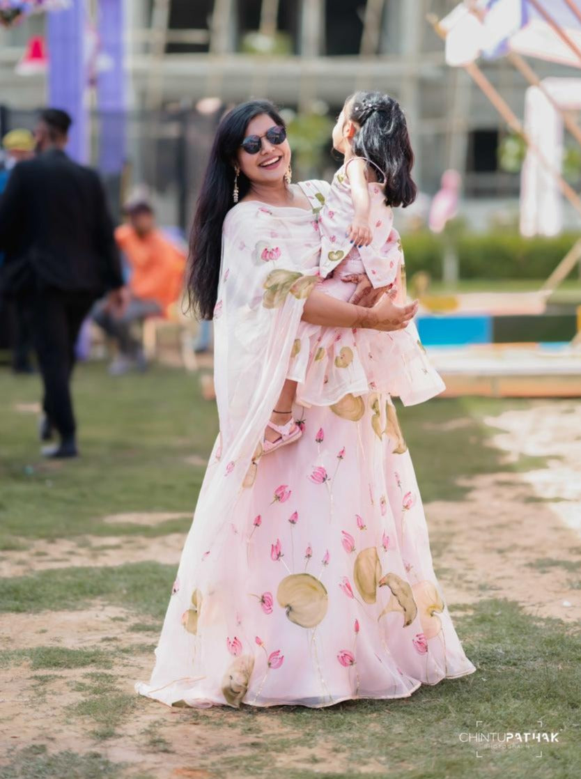 Lehenga with Lotus