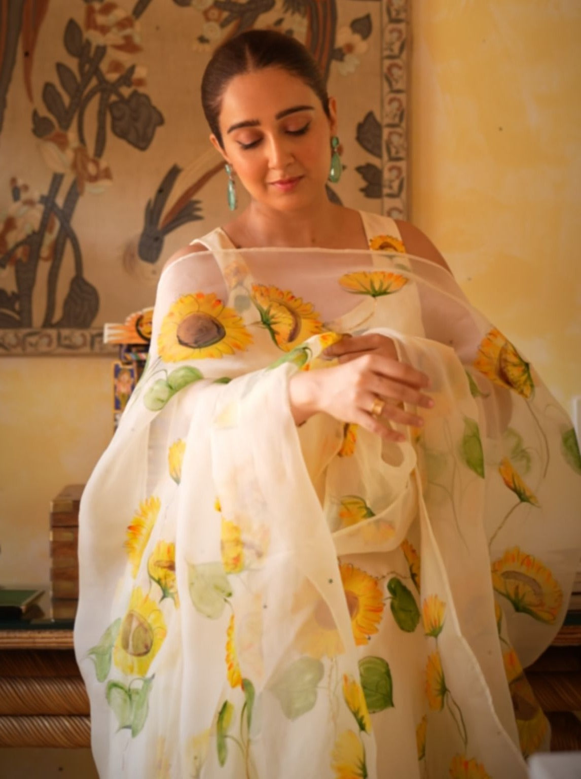 Sunflower on Lemon Flaired Kurta
