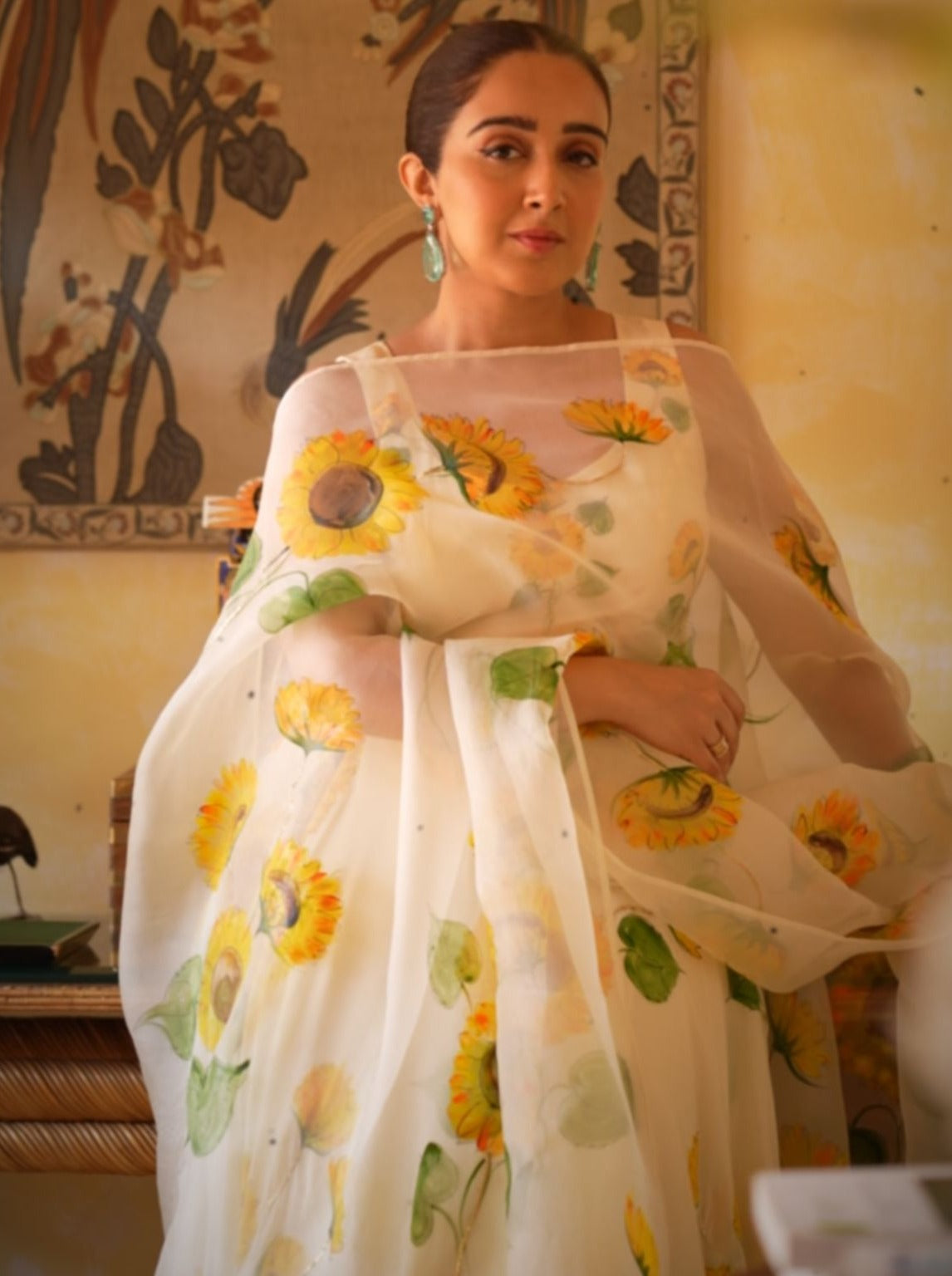 Sunflower on Lemon Flaired Kurta