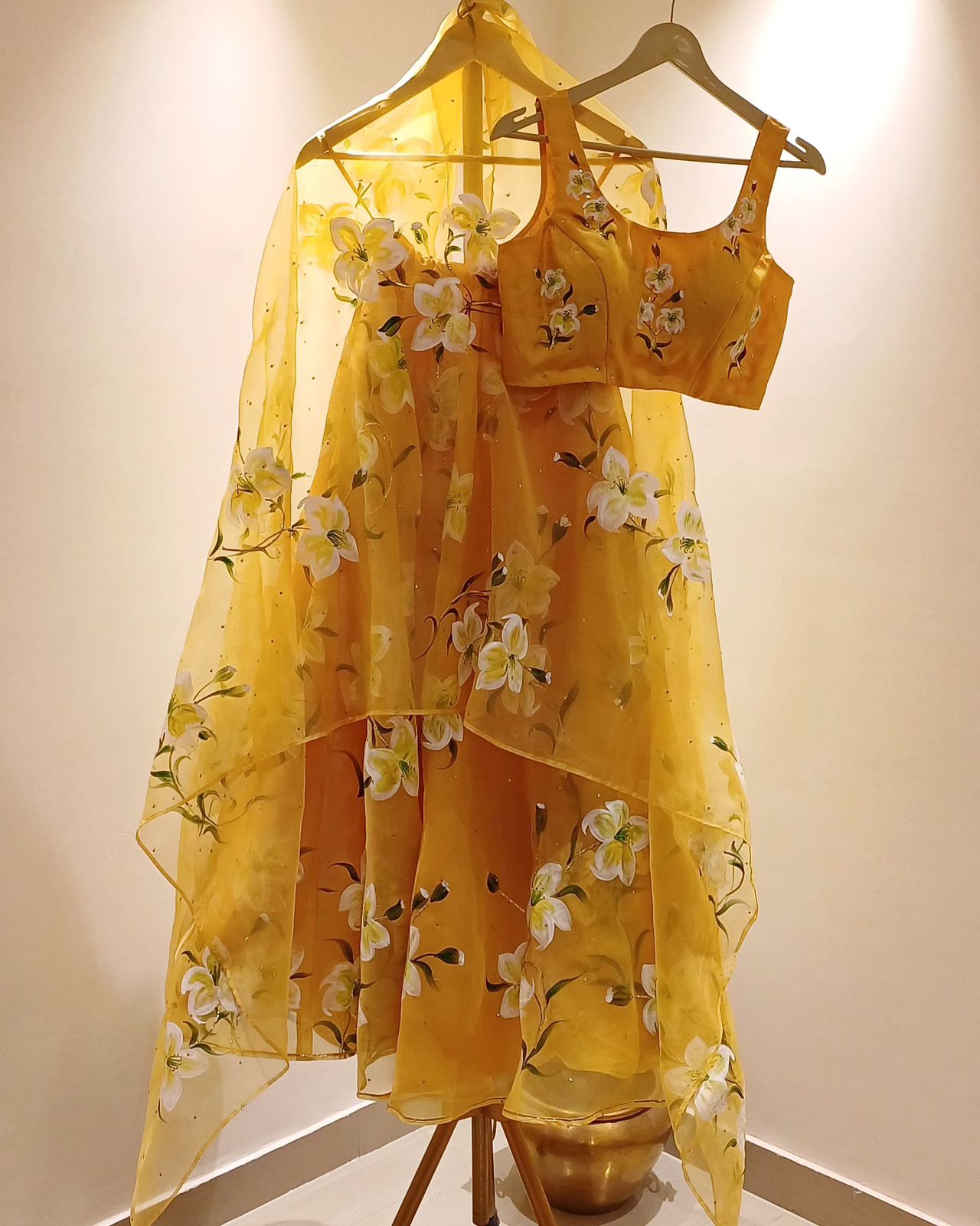 yellow dress for haldi 1) Hand made Suit 2) Soft Shop Yellow Haldi Outfits for