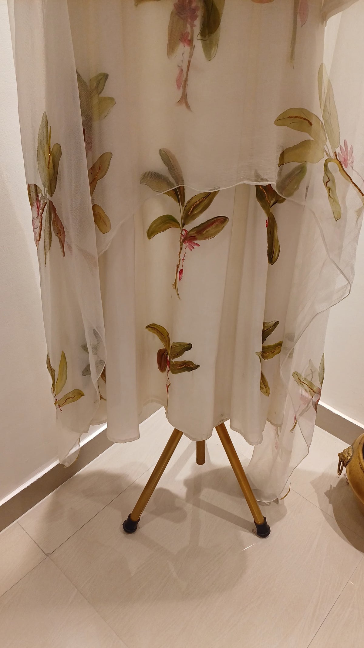 Banana Trees Ivory Silk Kurta