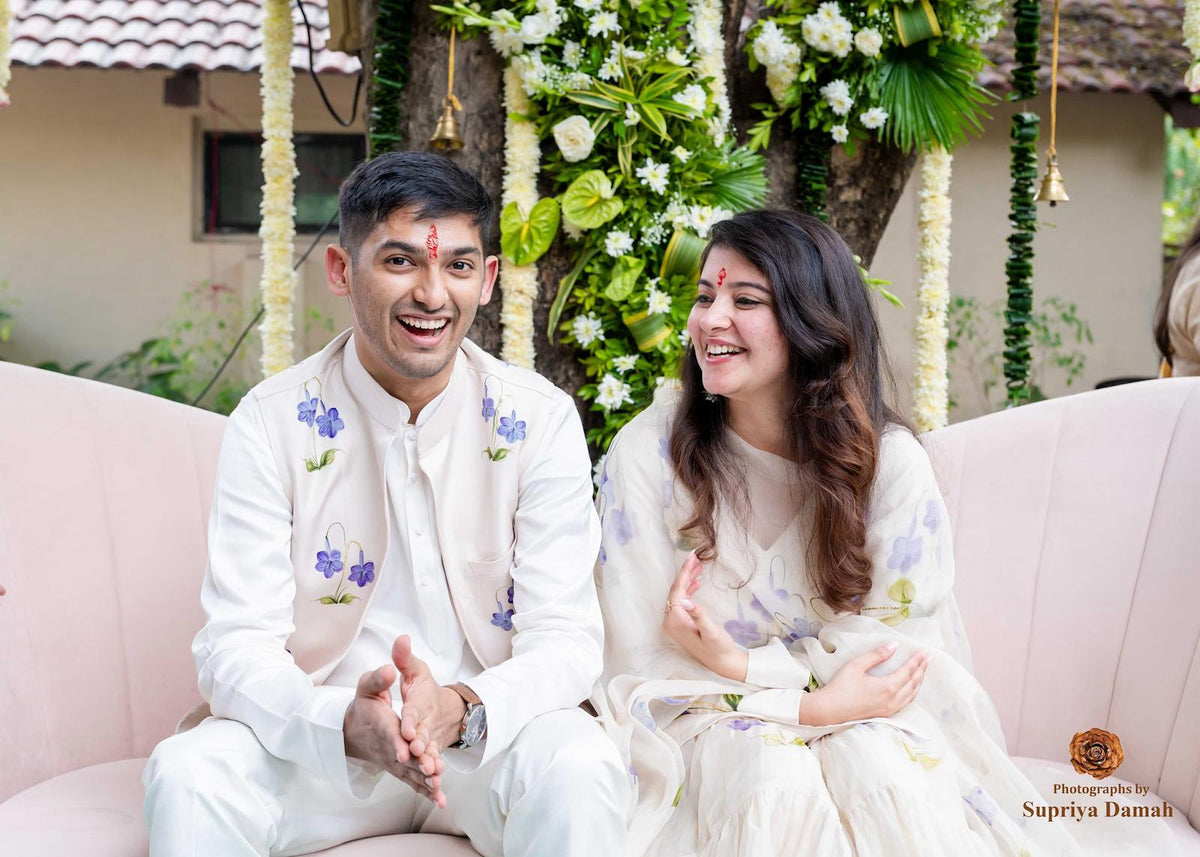 Dunalia's on Dull Ivory Nehru Jacket