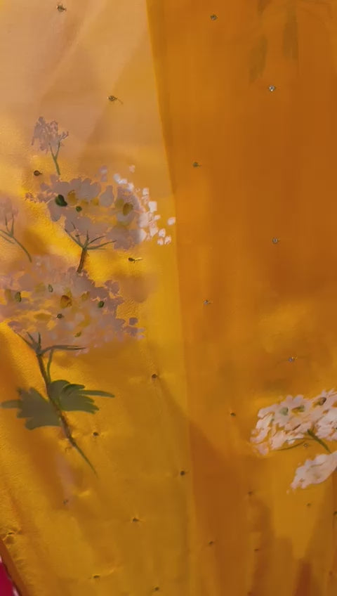 Baby's Breath on Golden Yellow