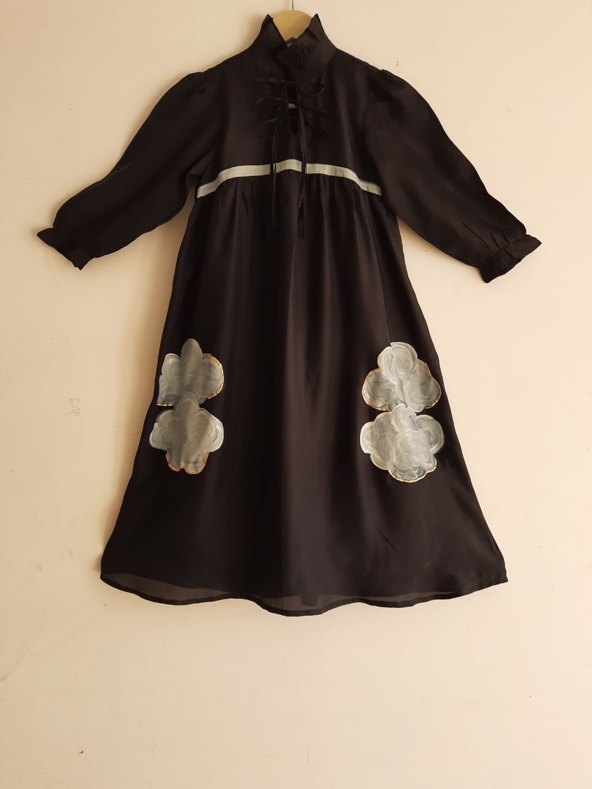 The White Stork Dress – hand painted by PICCHIKA