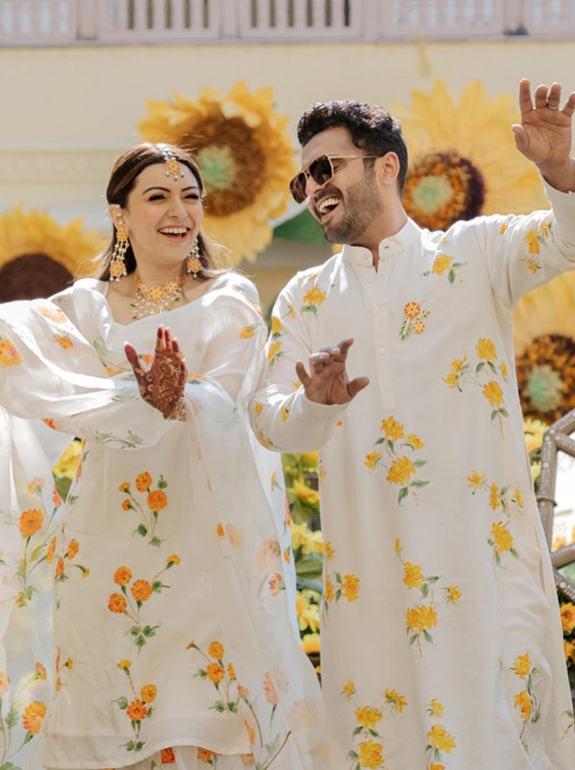 Peonies on Mens kurta