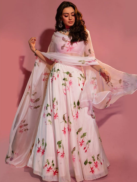 Pink Fuschia SIlk Lehenga