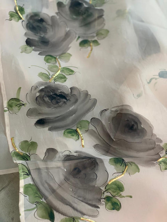 Black Rose Organza Saree