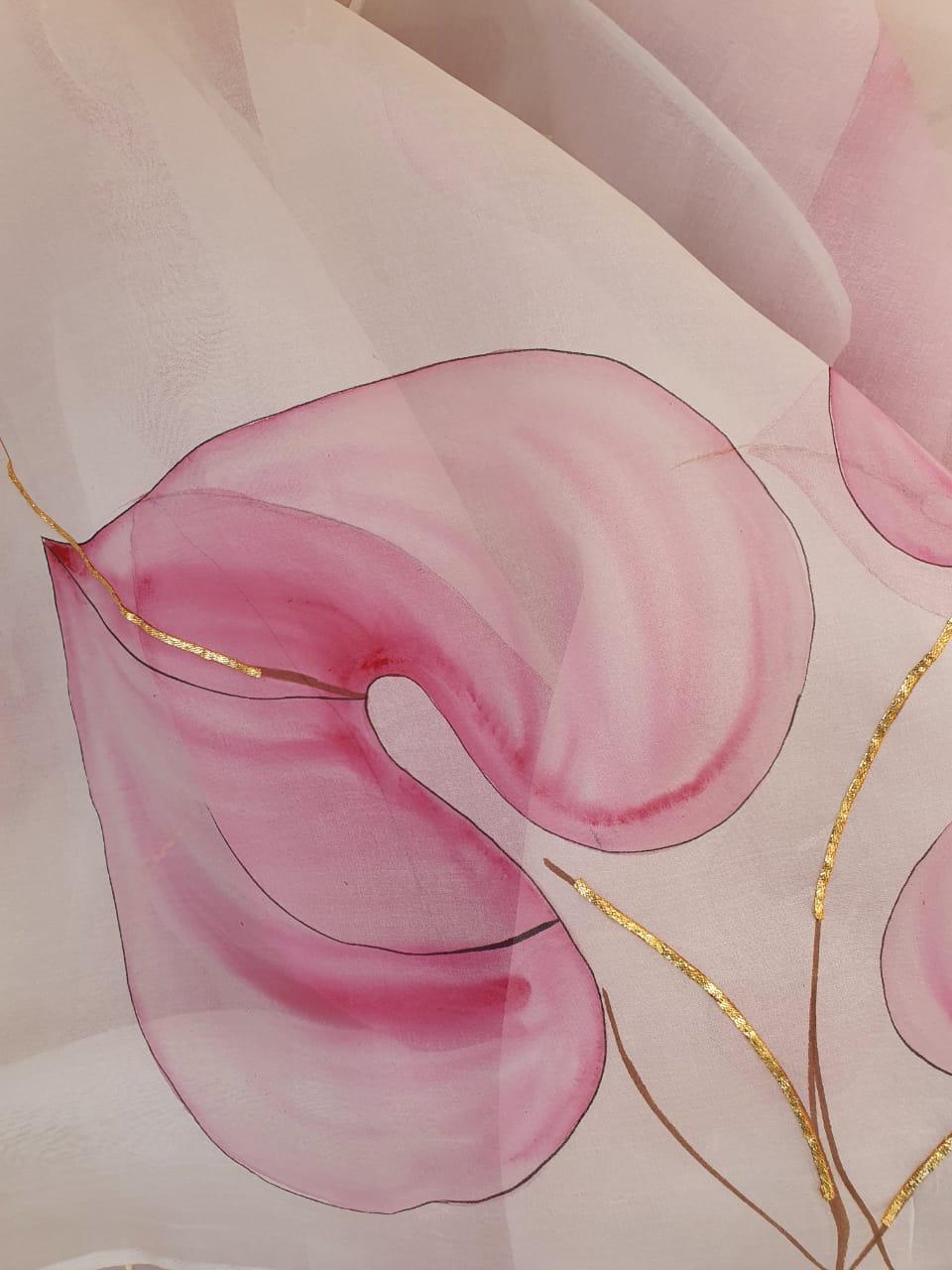 Custom Name on Ahi Organza Saree