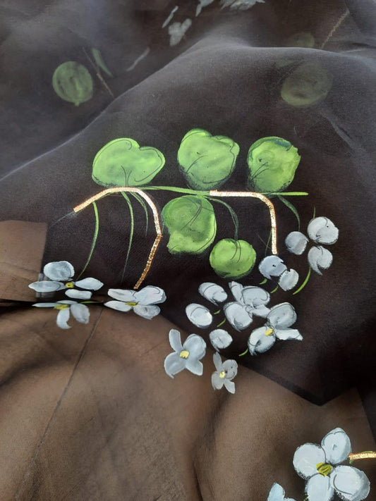 Carrolina’s on Black Organza Saree