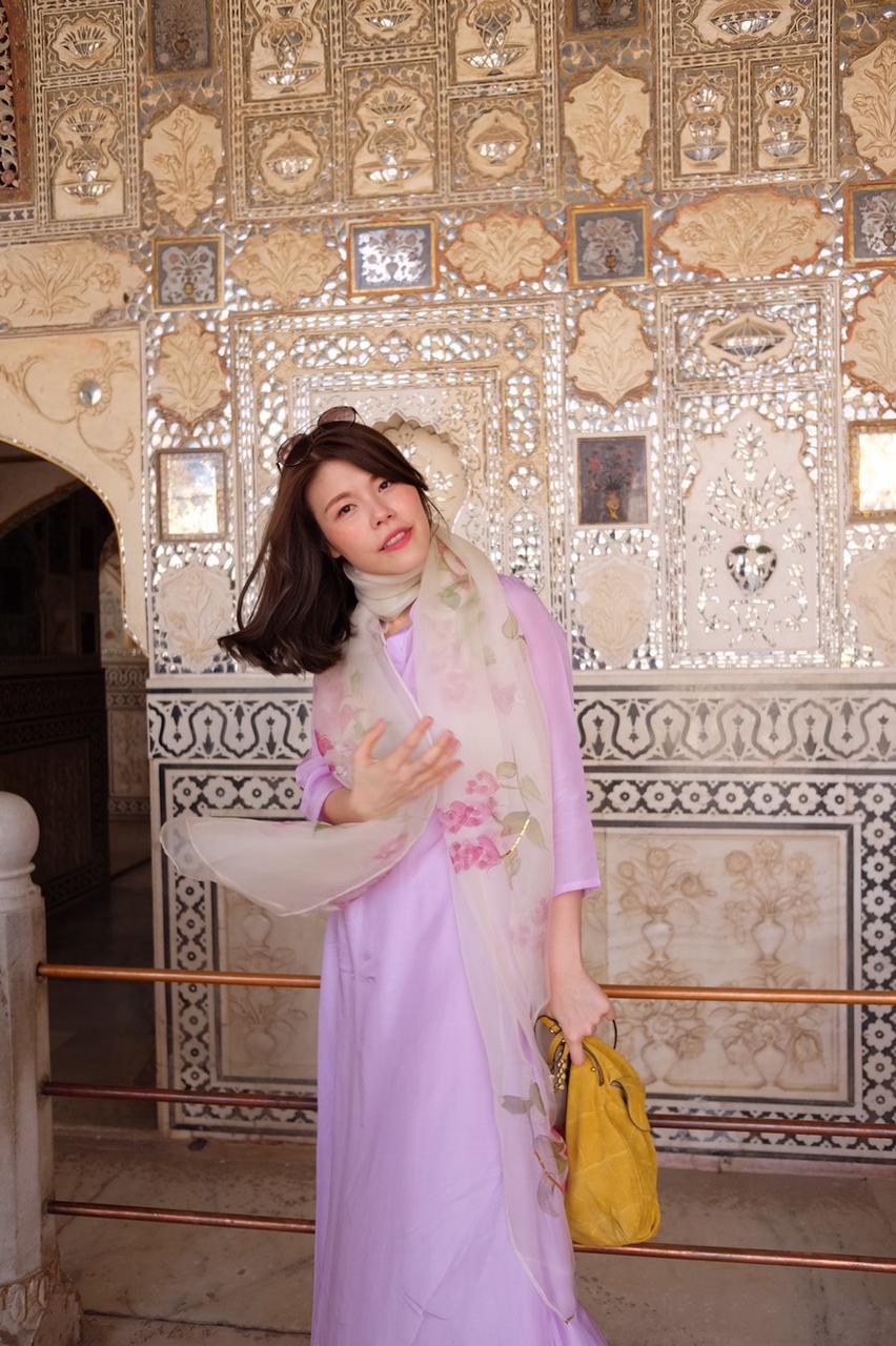 Pheasant Berry's on Ivory Organza Dupatta with Lilac Plain Kurta