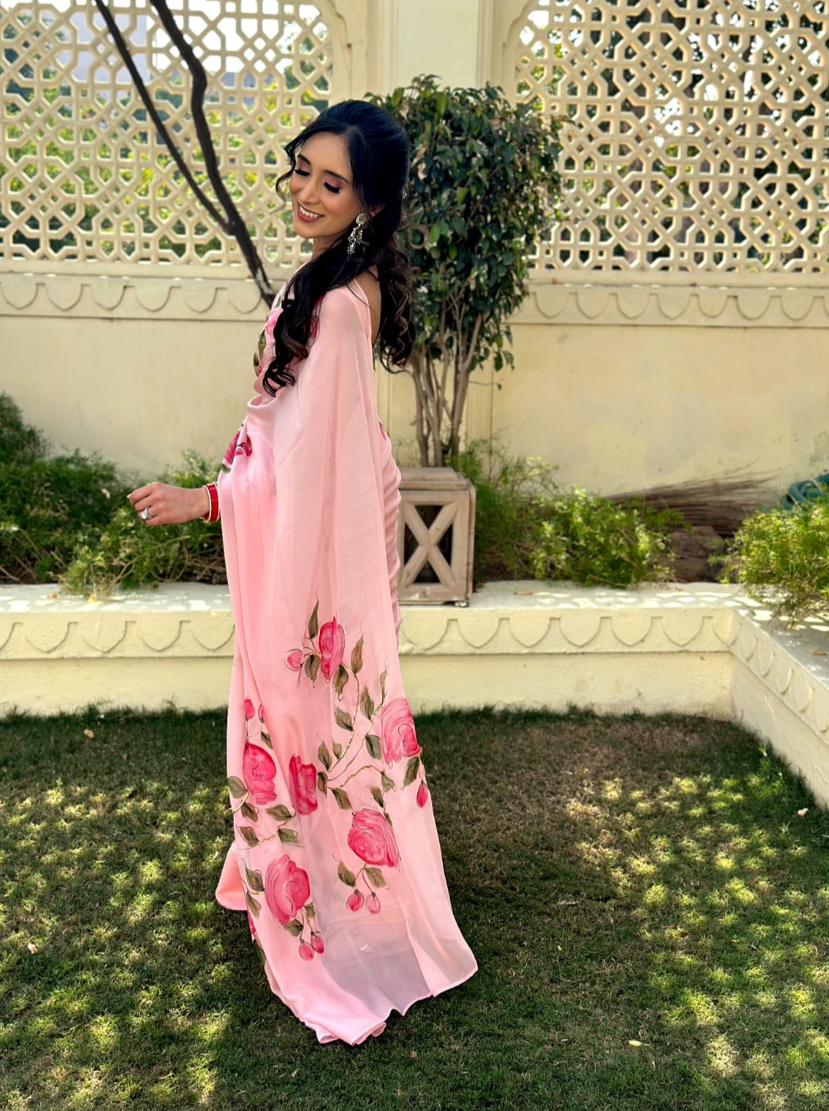 Rosepink Saree in Georgette
