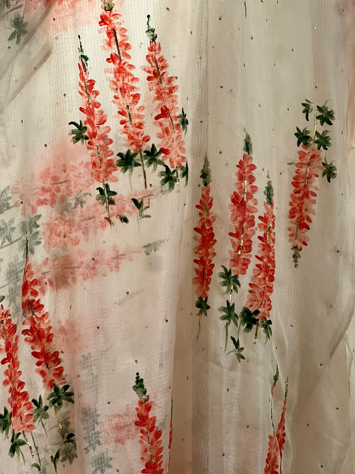 Popsicles on Kota silk saree with sequins
