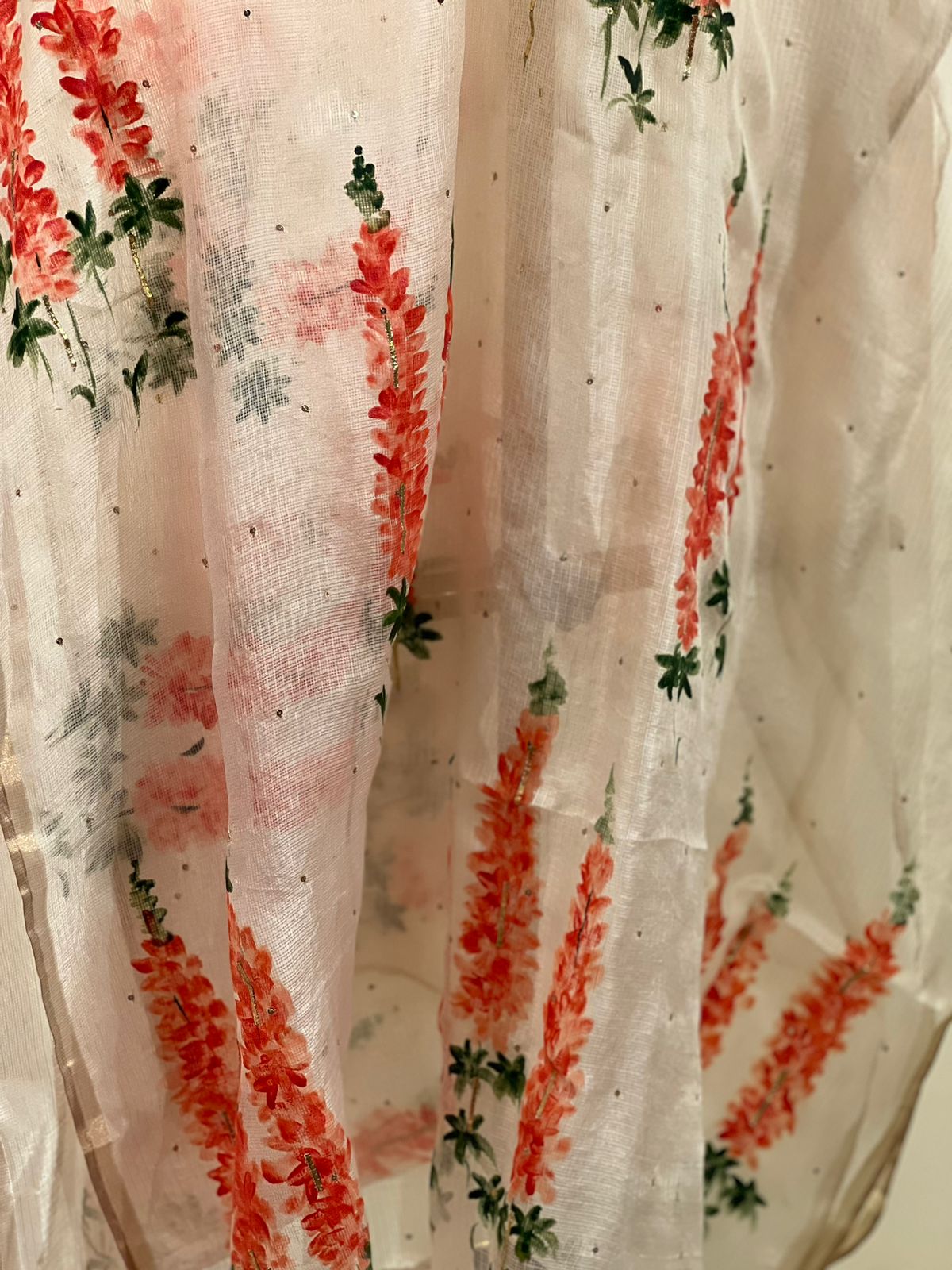 Popsicles on Kota silk saree with sequins
