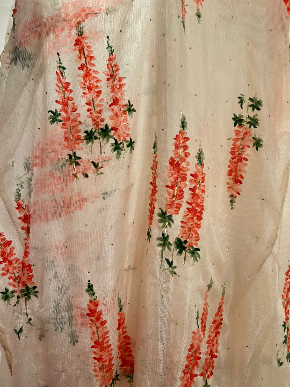 Popsicles on Kota silk saree with sequins