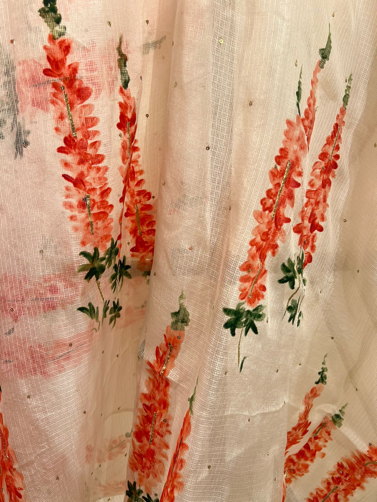 Popsicles on Kota silk saree with sequins