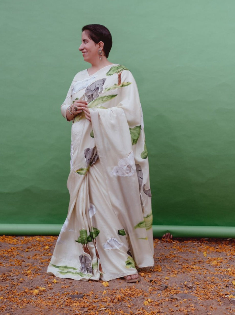 Elephant Whisperer Saree