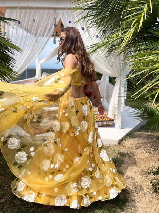 Haldi Yellow Lehenga