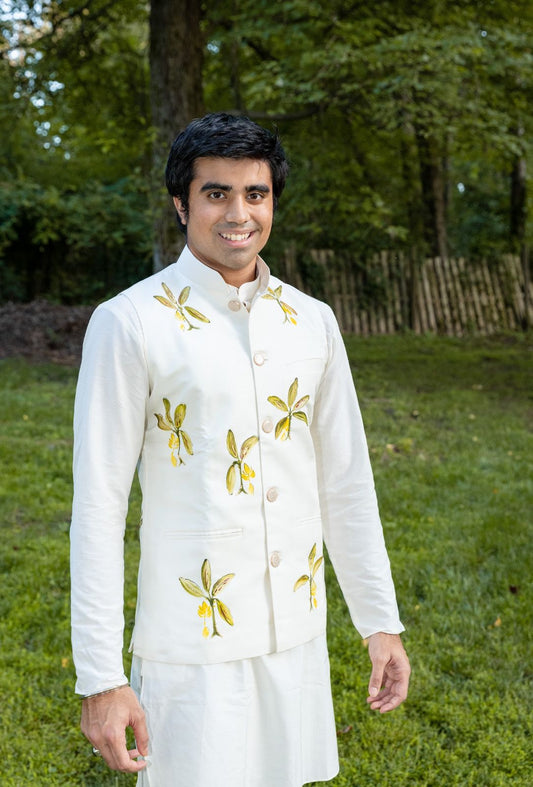 Banana trees on Nehru jacket