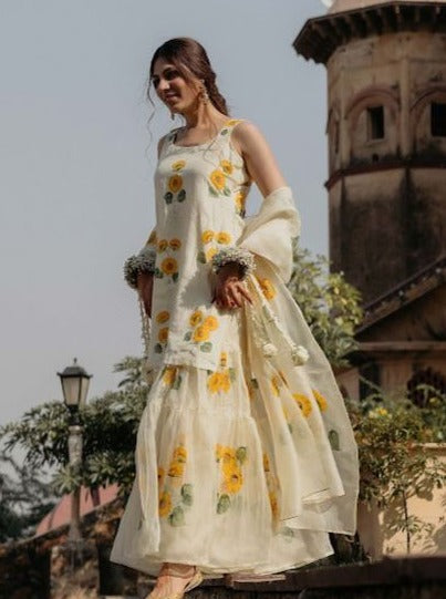 Hand Painted Shararas – Picchika