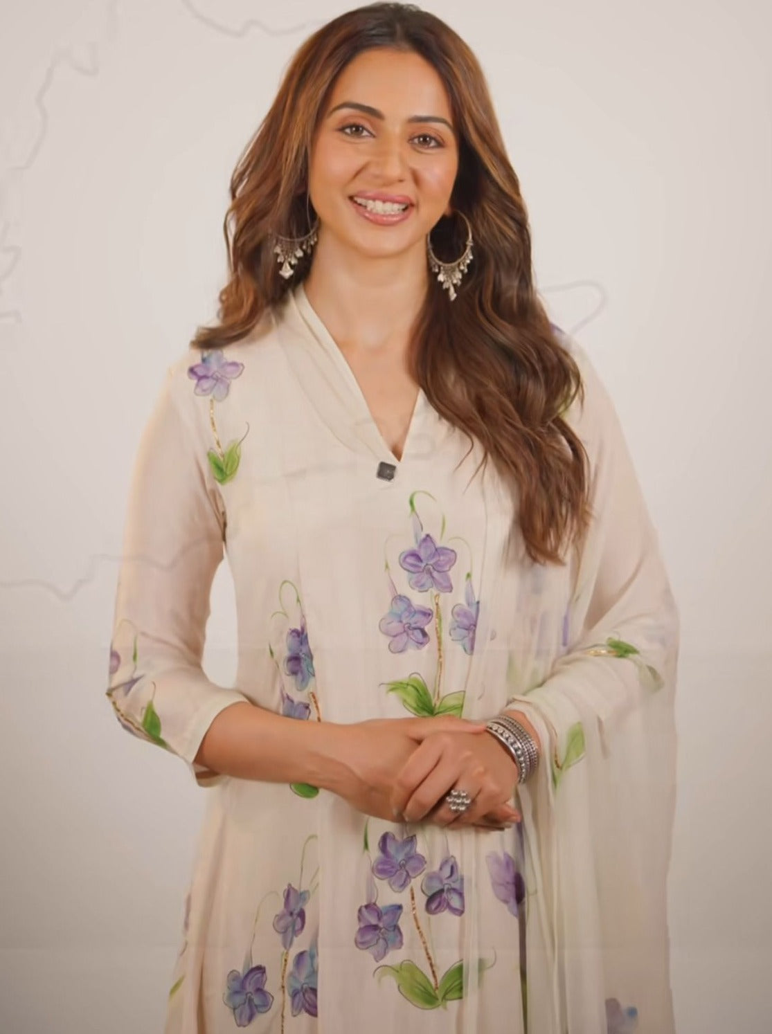 Dunalia’s on Dull Ivory Silk Kurta