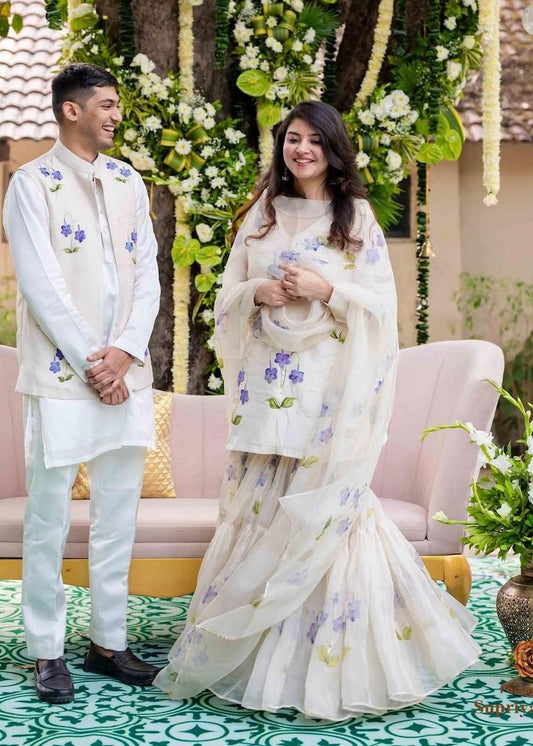 Dunalia's on Dull Ivory Nehru Jacket