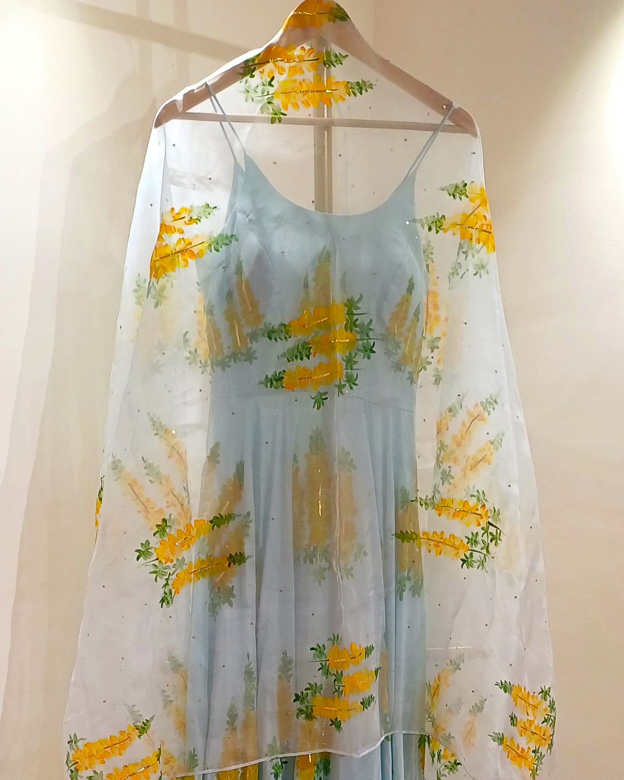 Popsicles on Powder Blue Flaired Kurta