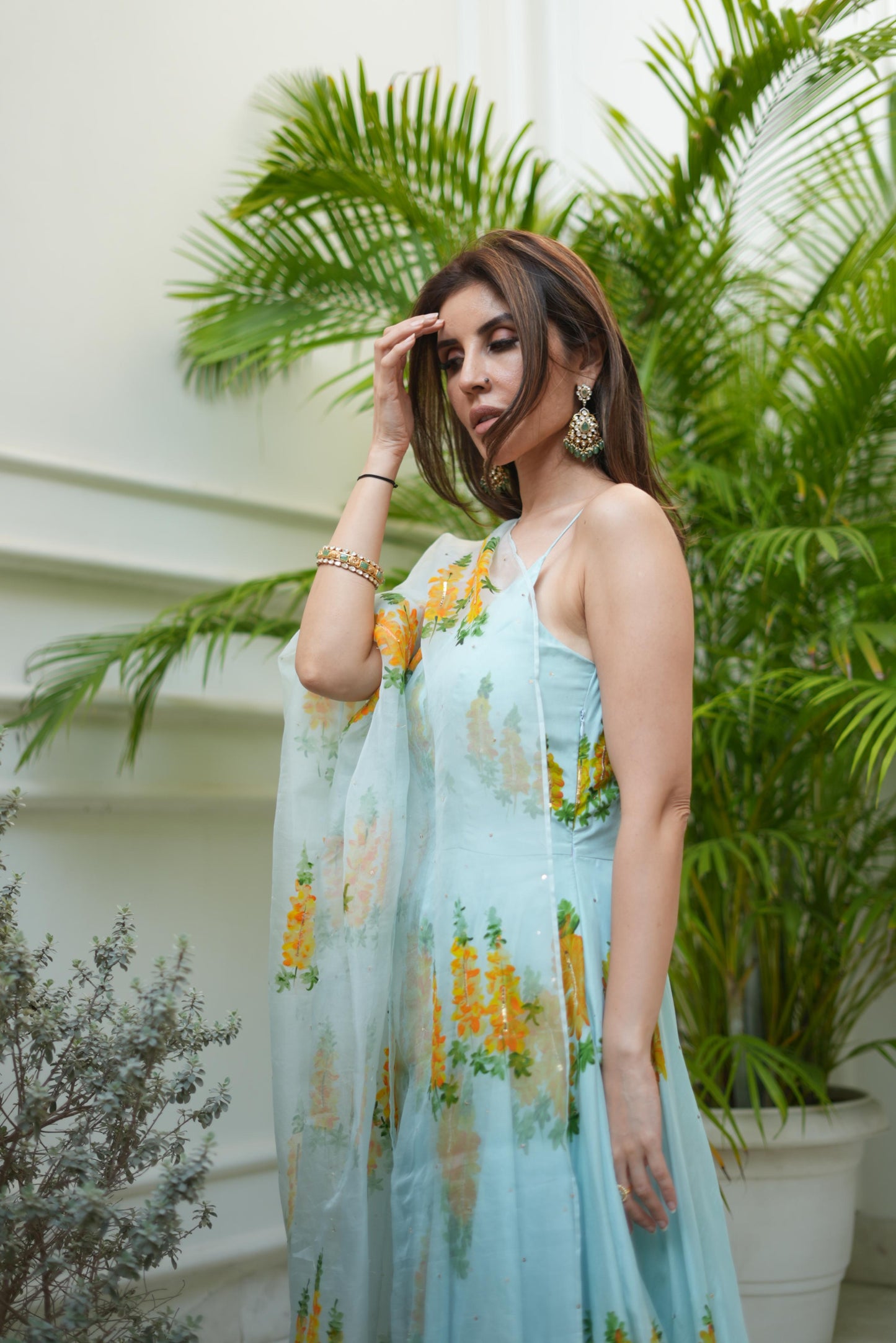 Popsicles on Powder Blue Flaired Kurta