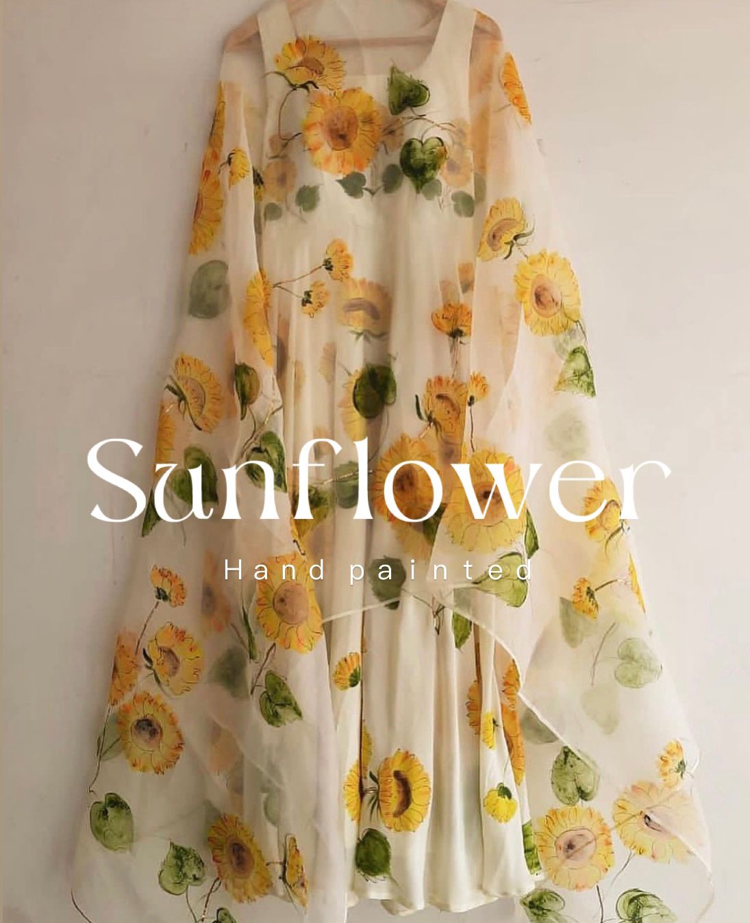 Sunflower on Lemon  Flaired Kurta