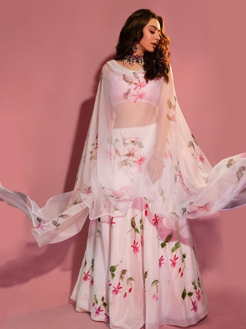 Pink Fuschia SIlk Lehenga