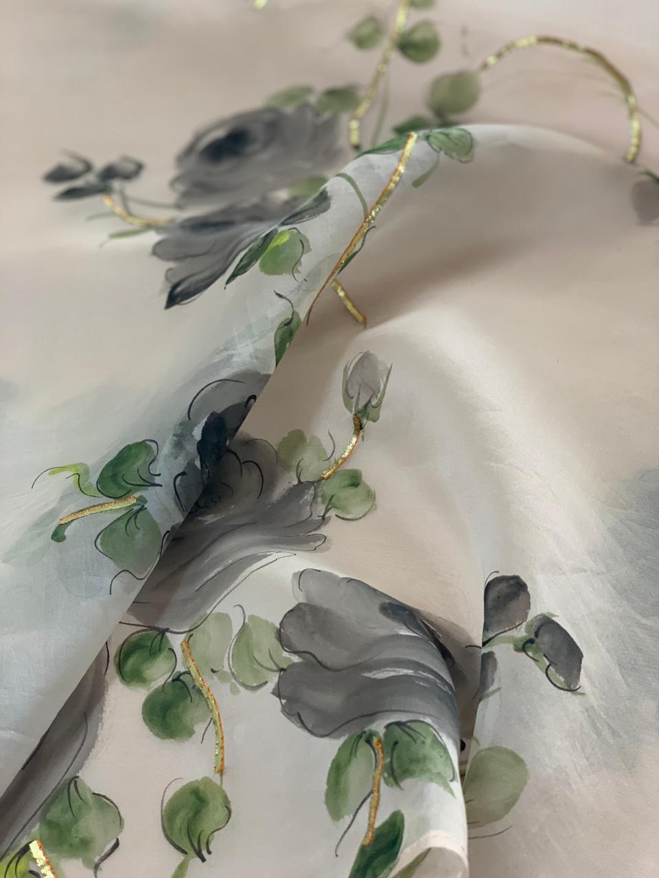 Black Rose Organza Saree