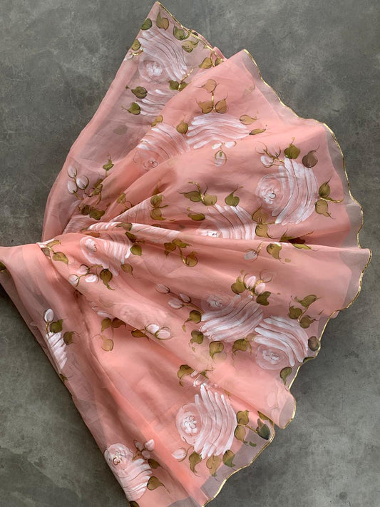 White rose Lehenga