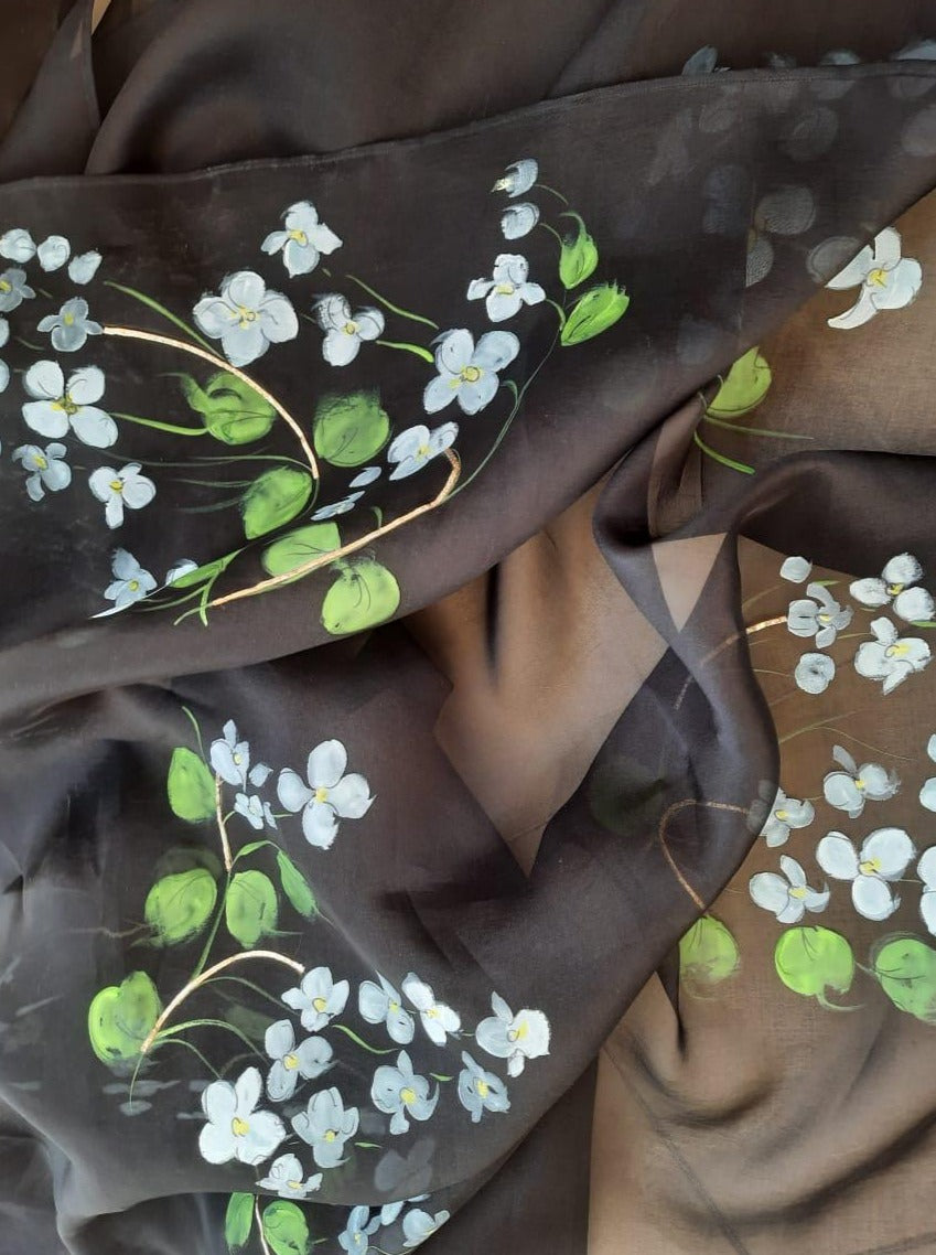 Carrolina’s on Black Organza Saree
