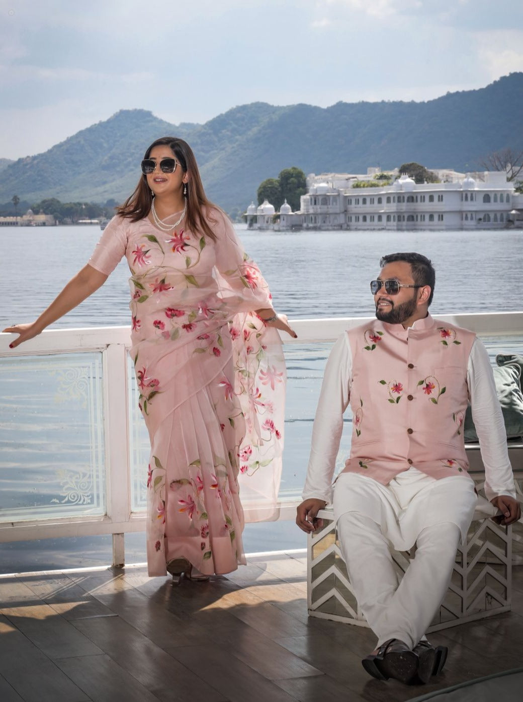 Honey- Suckle on Nehru Jacket