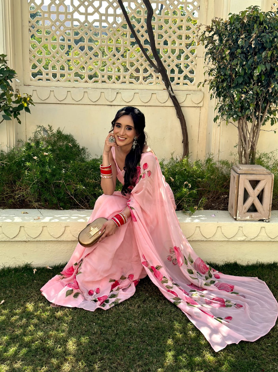 Rosepink Saree in Georgette
