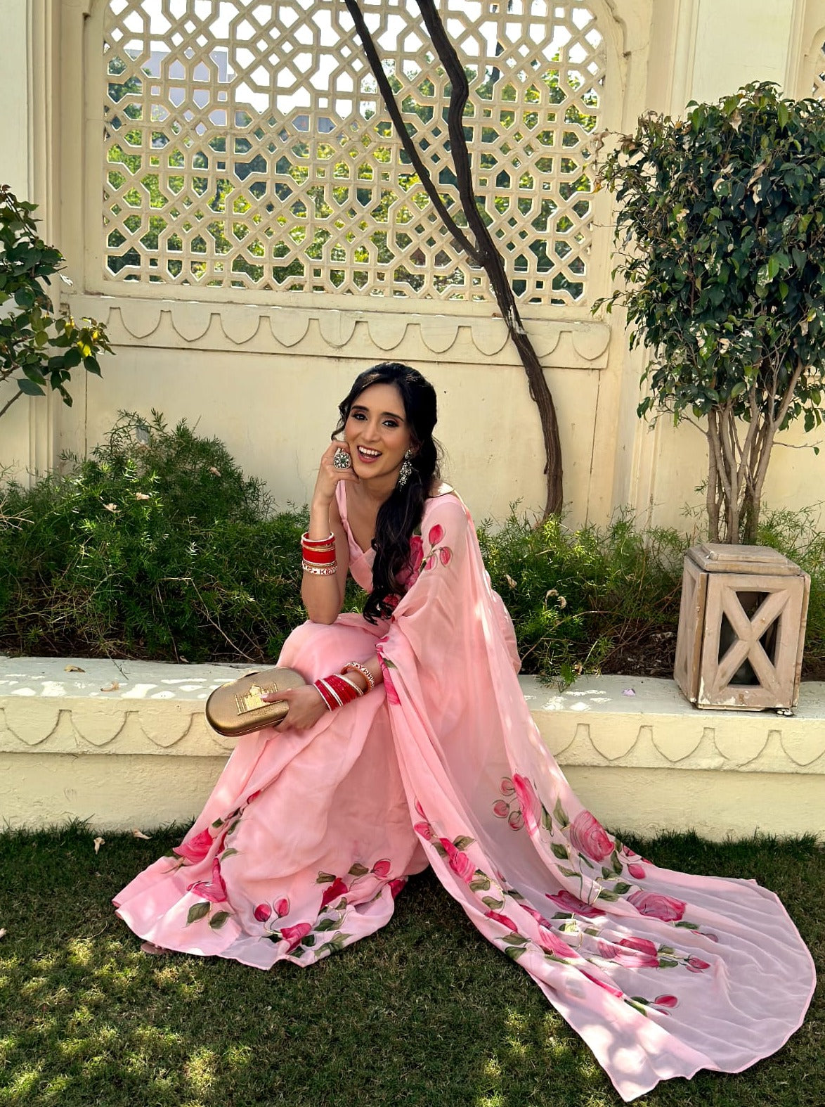 Rosepink Saree in Georgette