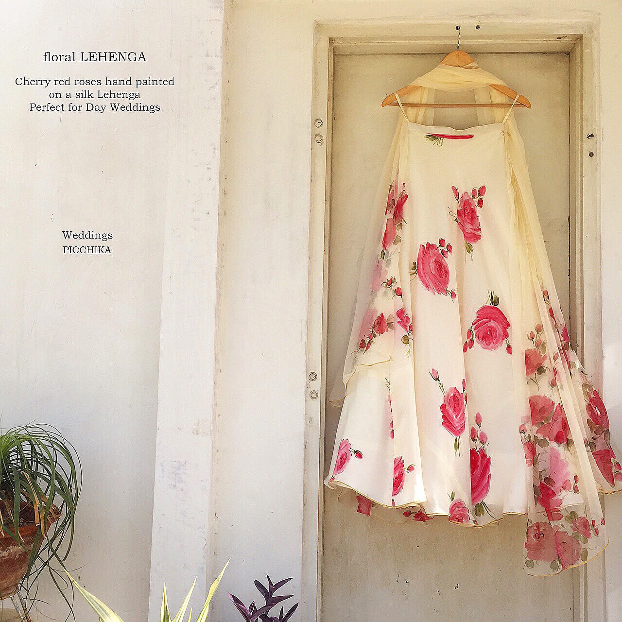 Red Rose Lehenga