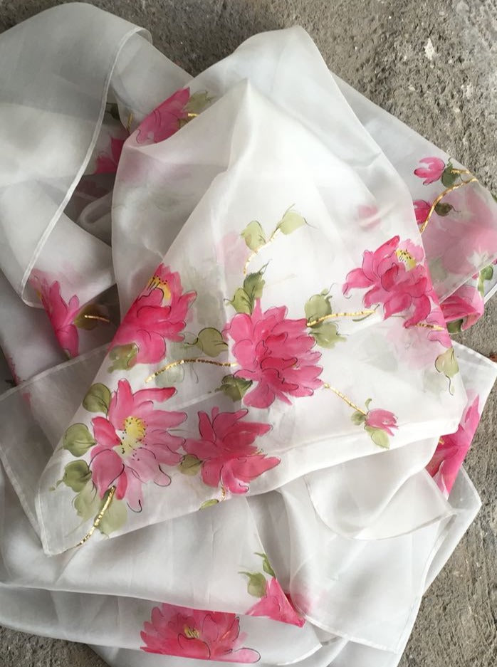 Peonies on grey